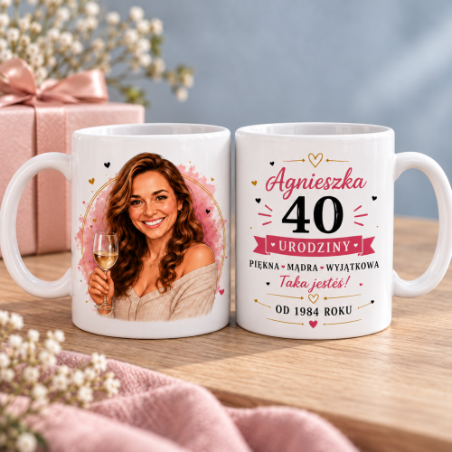 komplet kubków na 40. urodziny